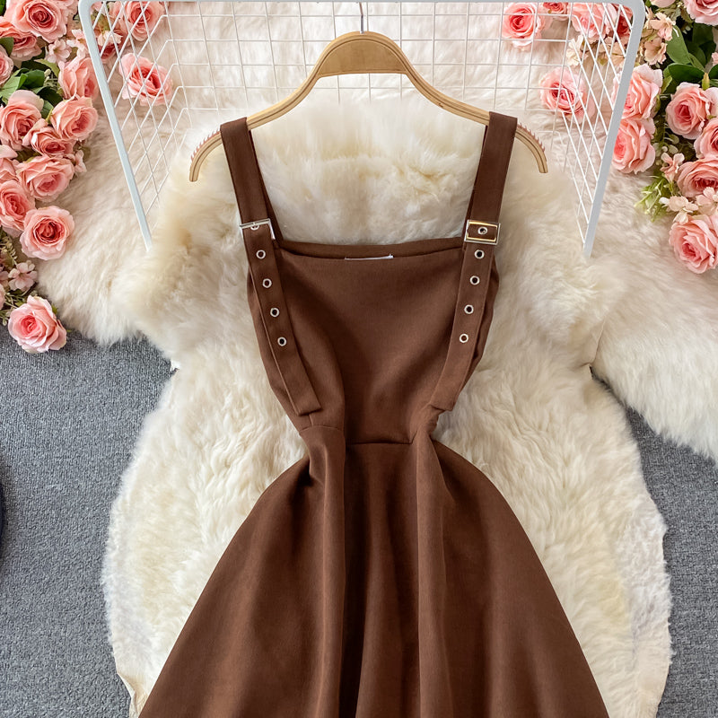 Lovely A Line Corduroy Dress Fashion Dress RF0325
