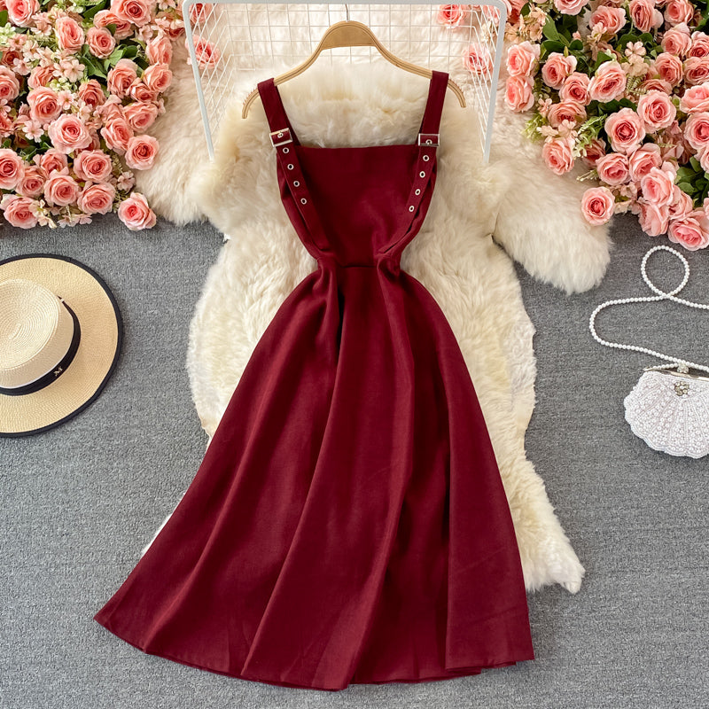 Lovely A Line Corduroy Dress Fashion Dress RF0325
