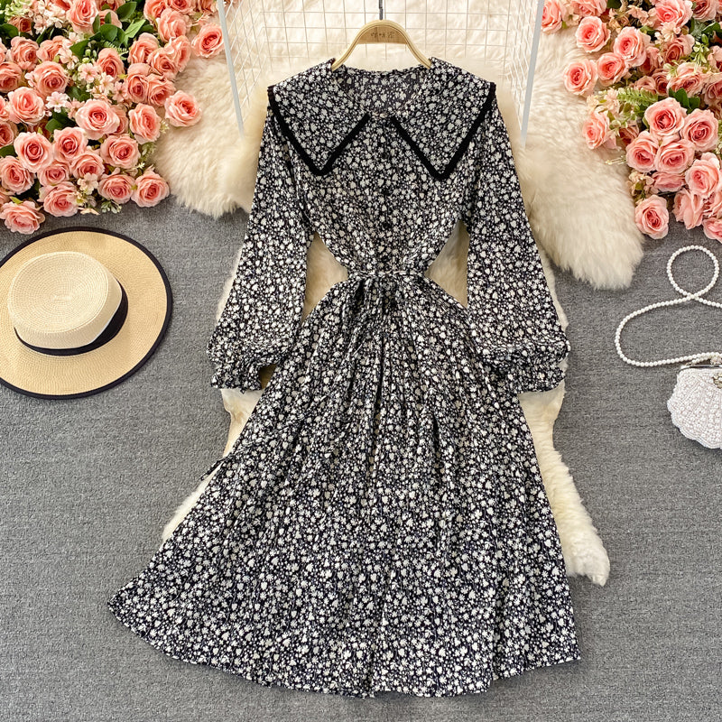 Sweet Long Sleeve Dress A Line Fashion Dress RF0301