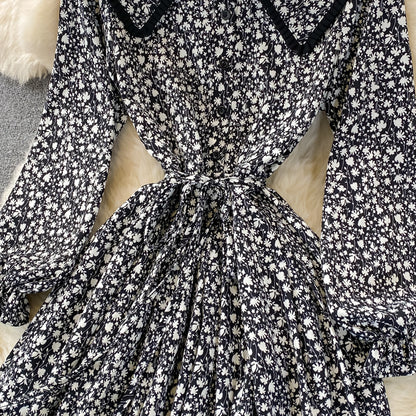 Sweet Long Sleeve Dress A Line Fashion Dress RF0301
