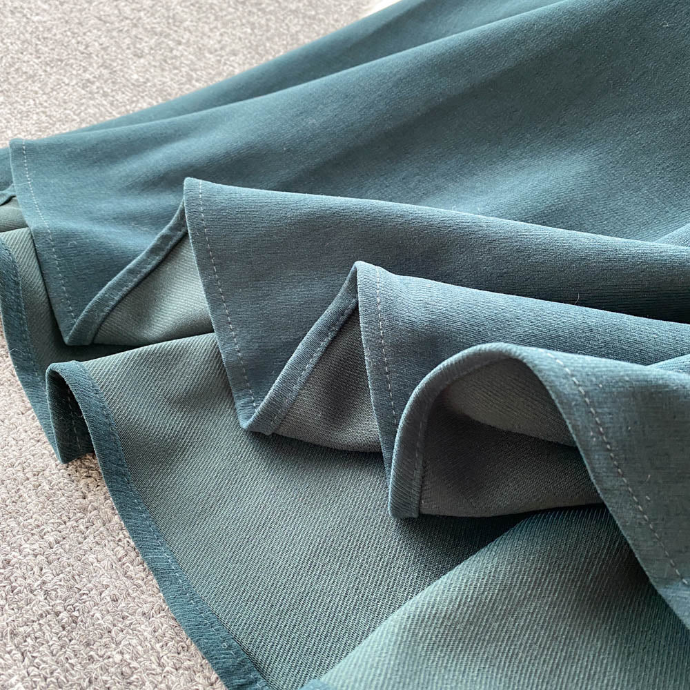 Blue Corduroy Long Sleeve Dress Blue Fashion Dress RF0296