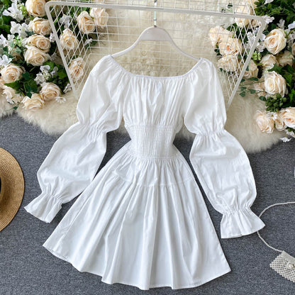 Cute Long Sleeve Lace Up Dress Fashion Dress RF0292