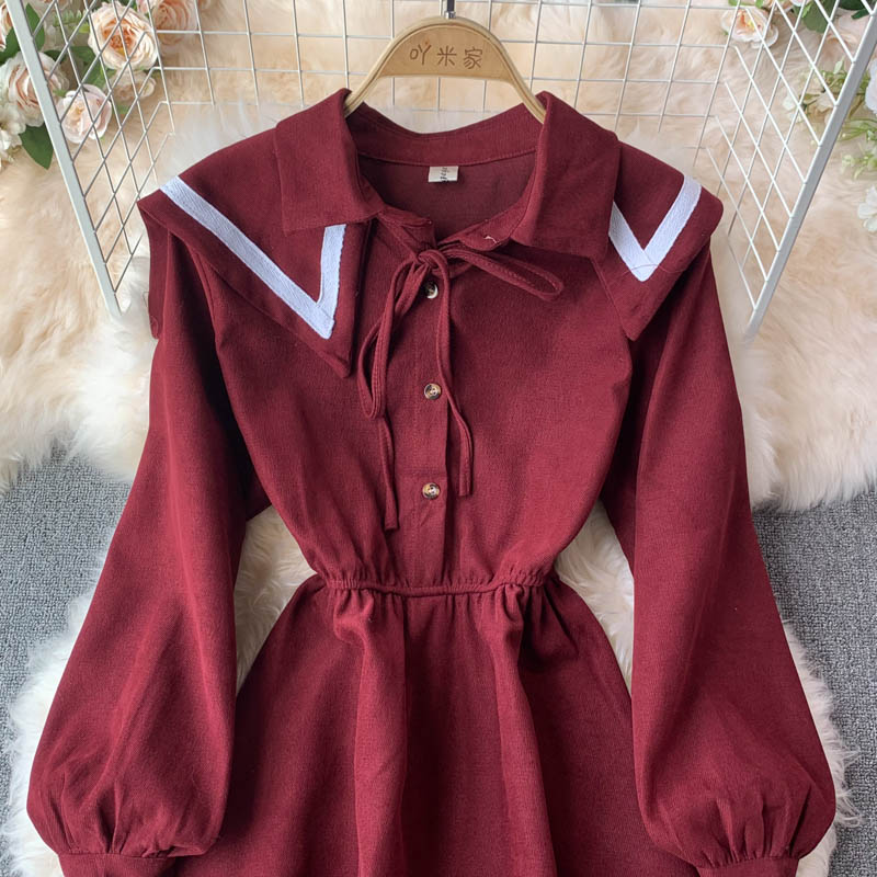 Sweater A Line Long Sleeve Dress Fashion Dress RF0279