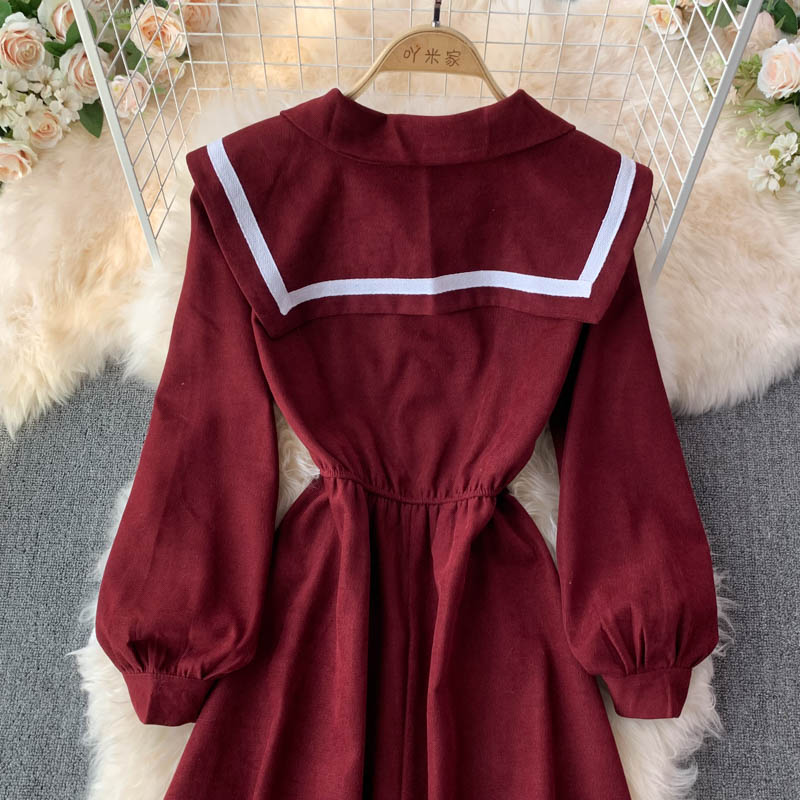 Sweater A Line Long Sleeve Dress Fashion Dress RF0279