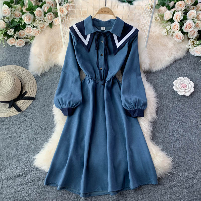 Sweater A Line Long Sleeve Dress Fashion Dress RF0279