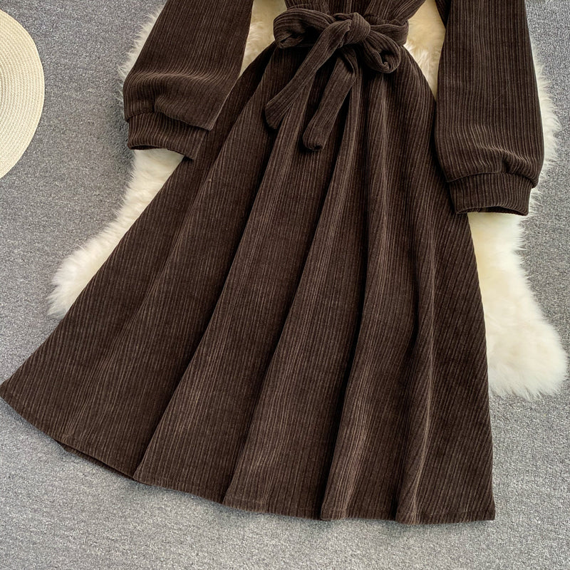 Lovely Autumn And Winter Long-sleeved Dress Fashion Girl Dress RF0276