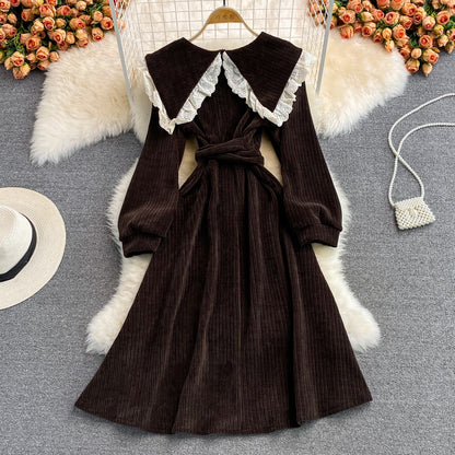 Lovely Autumn And Winter Long-sleeved Dress Fashion Girl Dress RF0276