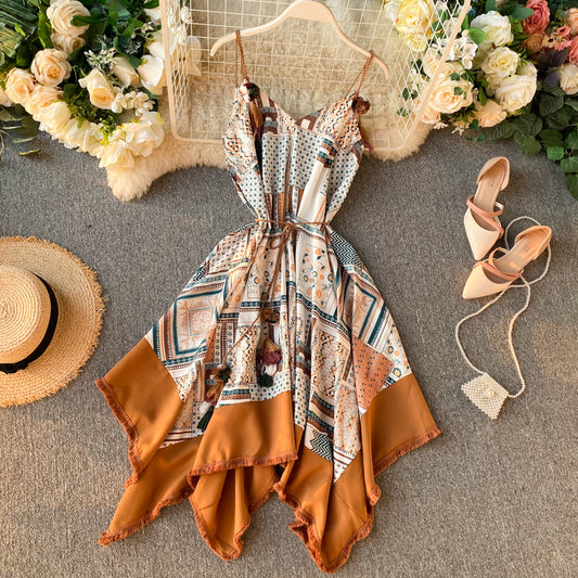 Cute Irregular Off-the-shoulder Short Dress RF0275