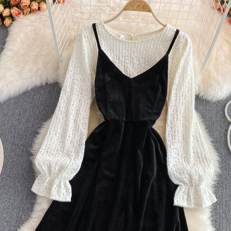 Lovely Two-piece Dress A Line Fashion Dress RF0263