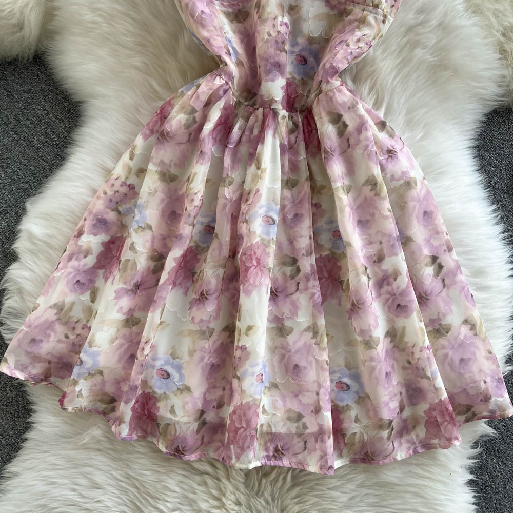 Cute Floral Short Dress Fashion Dress RF0262