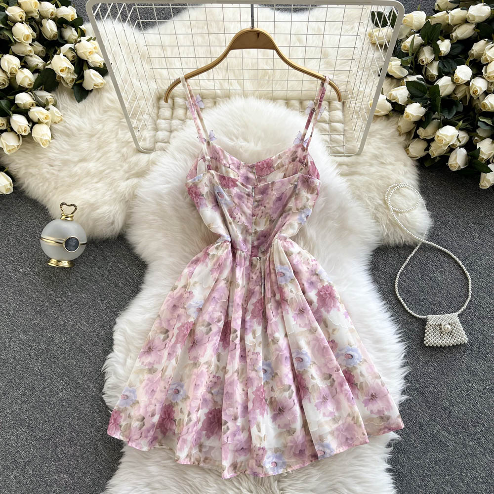 Cute Floral Short Dress Fashion Dress RF0262