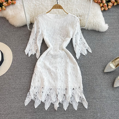 White Lace Short Dress Fashion Dress RF0247