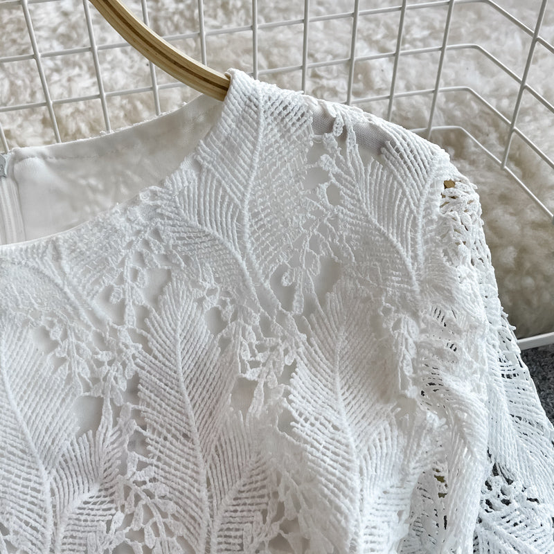White Lace Short Dress Fashion Dress RF0247