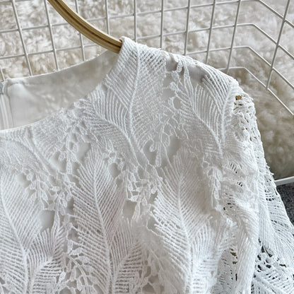 White Lace Short Dress Fashion Dress RF0247