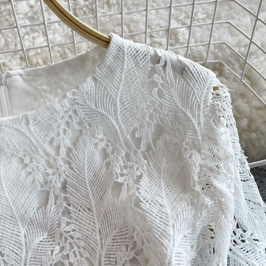 White Lace Short Dress Fashion Dress RF0247