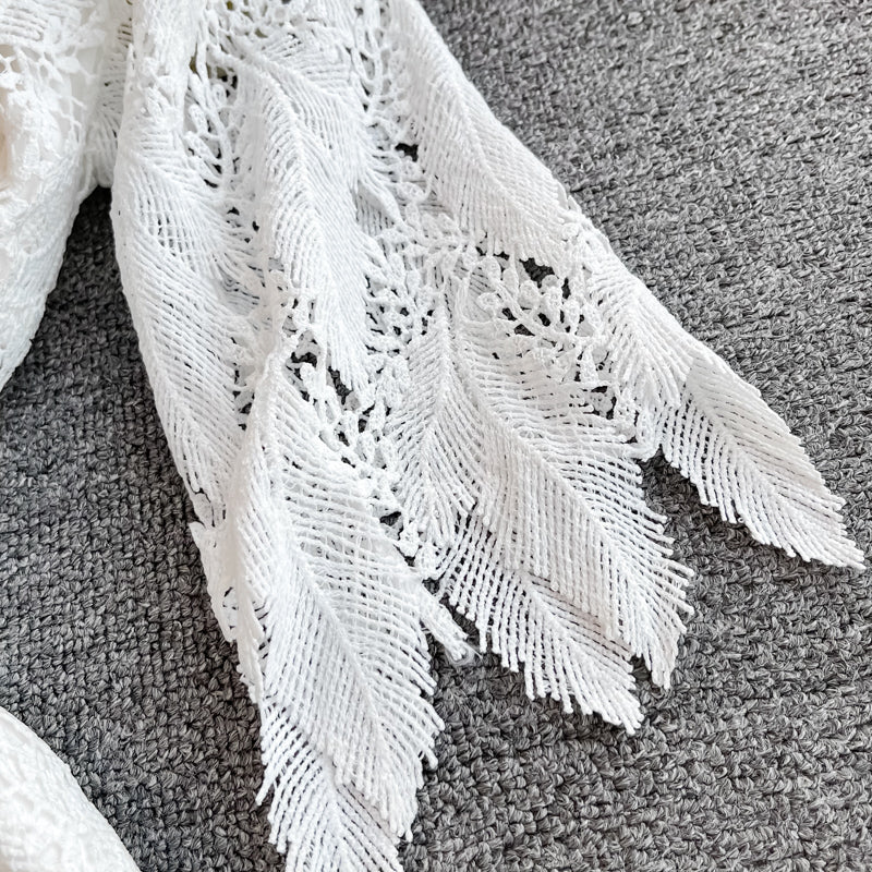 White Lace Short Dress Fashion Dress RF0247