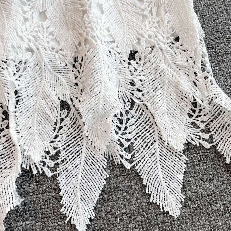 White Lace Short Dress Fashion Dress RF0247