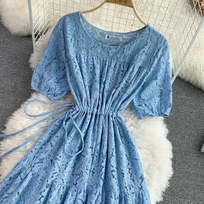 Cute Lace A Line Dress Lace Fashion Dress RF0243