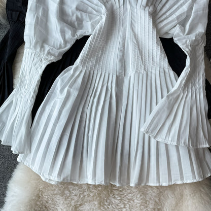 Unique V Neck Long Sleeve Dress Fashion Dress RF0226