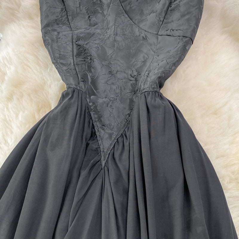 Cute Black A Line Dress Black Fashion Dress RF0220