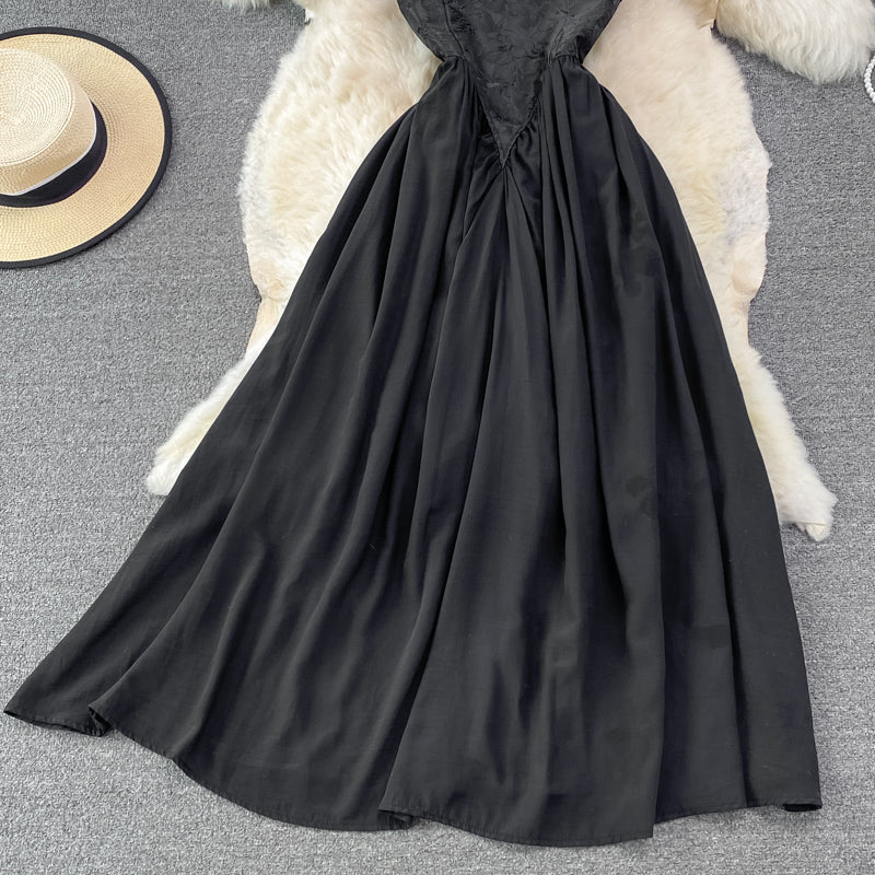 Cute Black A Line Dress Black Fashion Dress RF0220