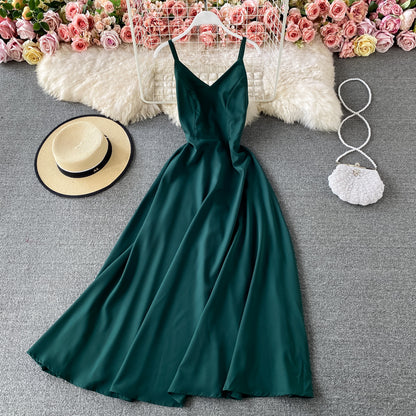 Simple V Neck Short Dress A Line Fashion Dress RF0210