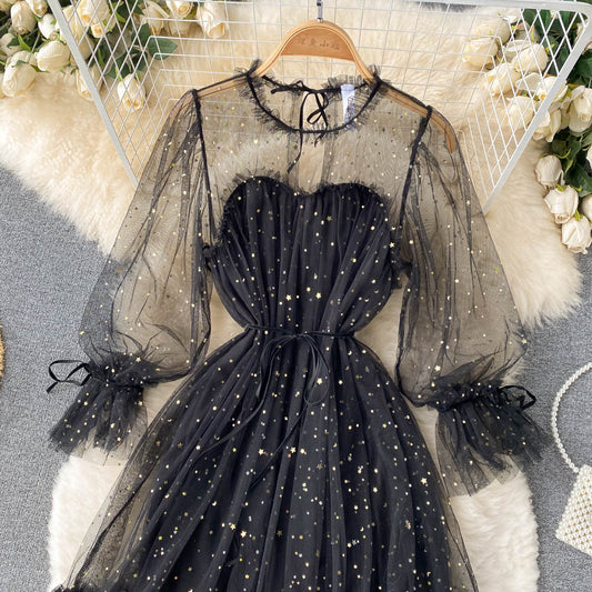 Cute Tulle Long Sleeve Dress Fashion Dress RF0207