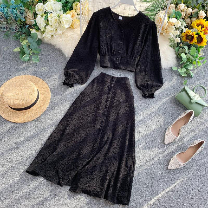 Cute Two Pieces Long Sleeve Dress Fashion Dress RF0202