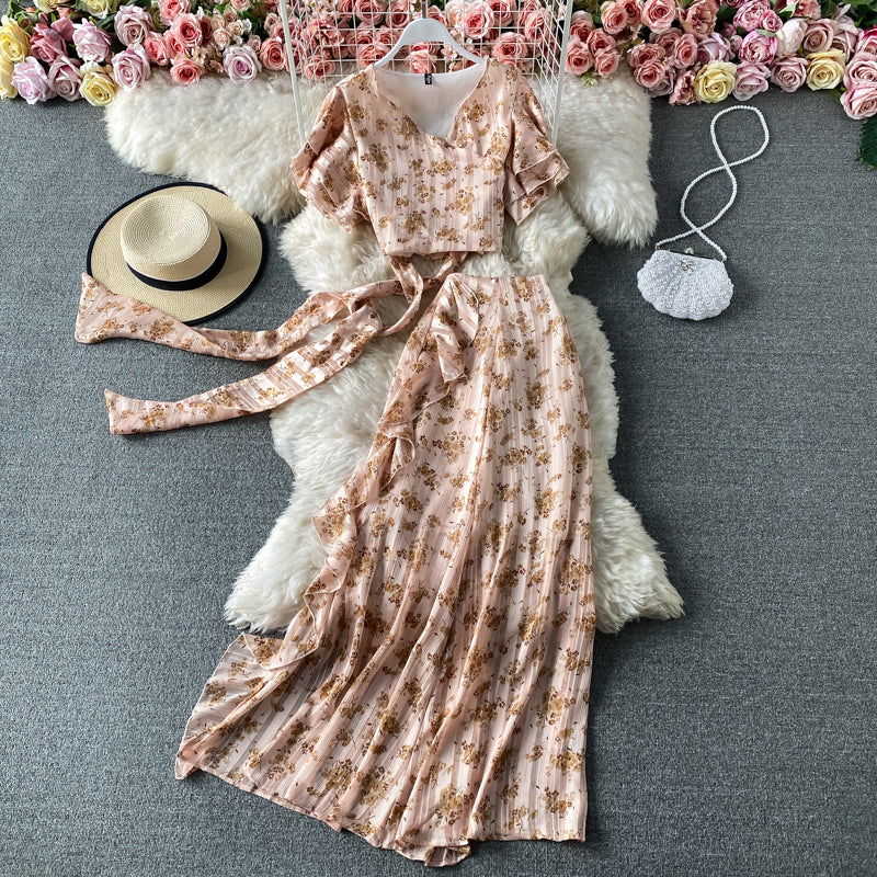 Cute Printed Two-piece Dress Fashion Dress RF0201