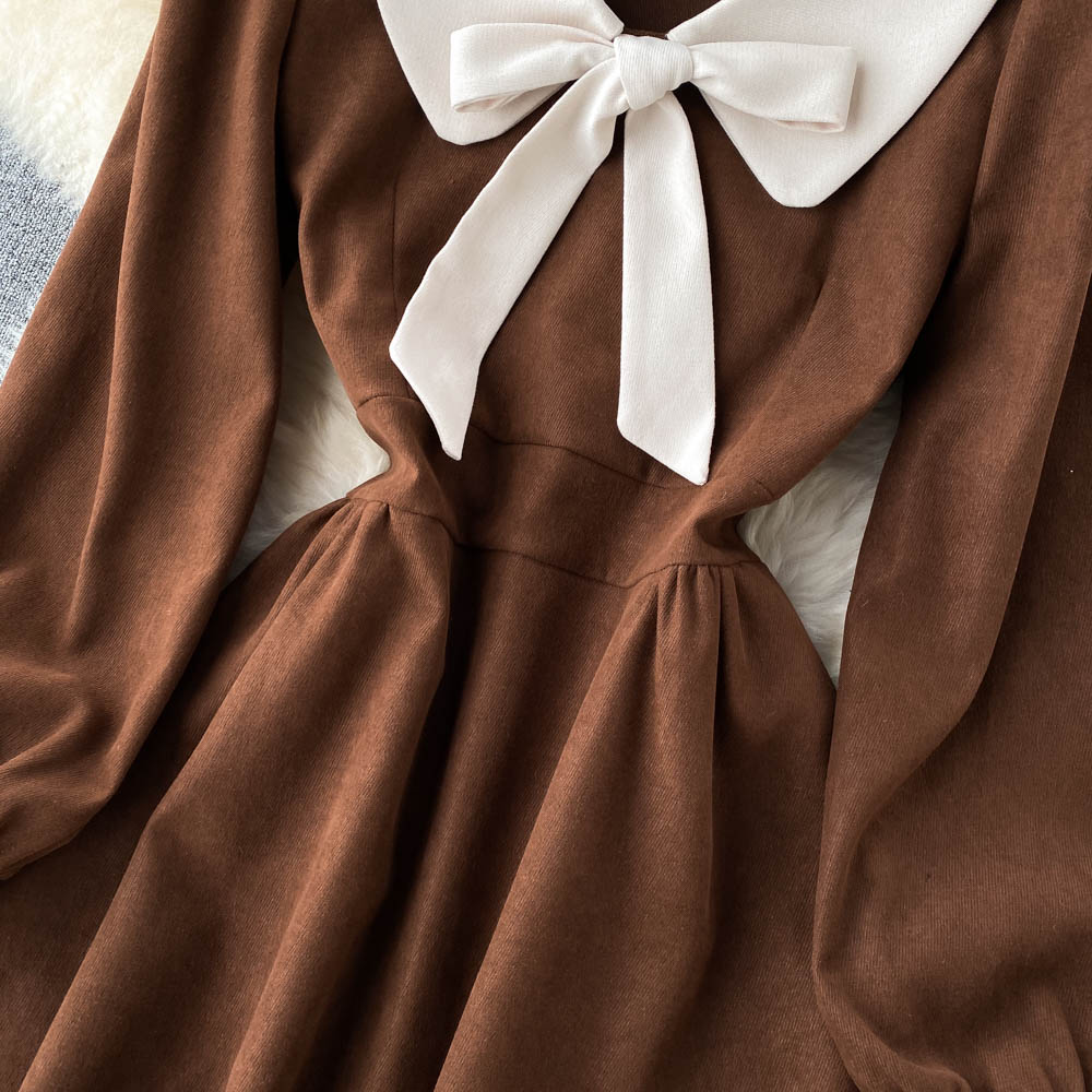 Lovely Bow-knot Long-sleeved Dress RF0192