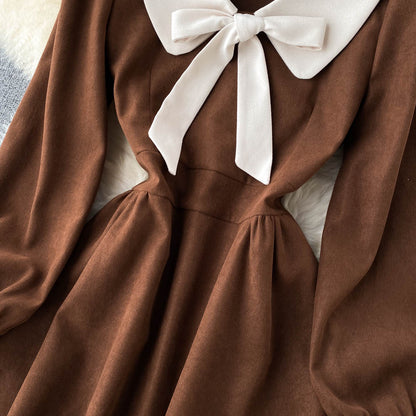 Lovely Bow-knot Long-sleeved Dress RF0192