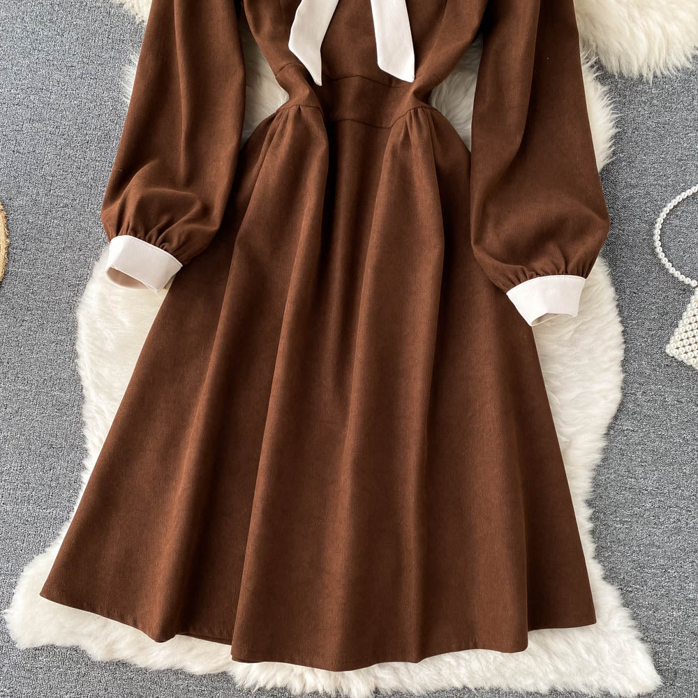 Lovely Bow-knot Long-sleeved Dress RF0192