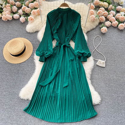 Simple Chiffon Long Sleeve Dress A Line Fashion Dress RF0187