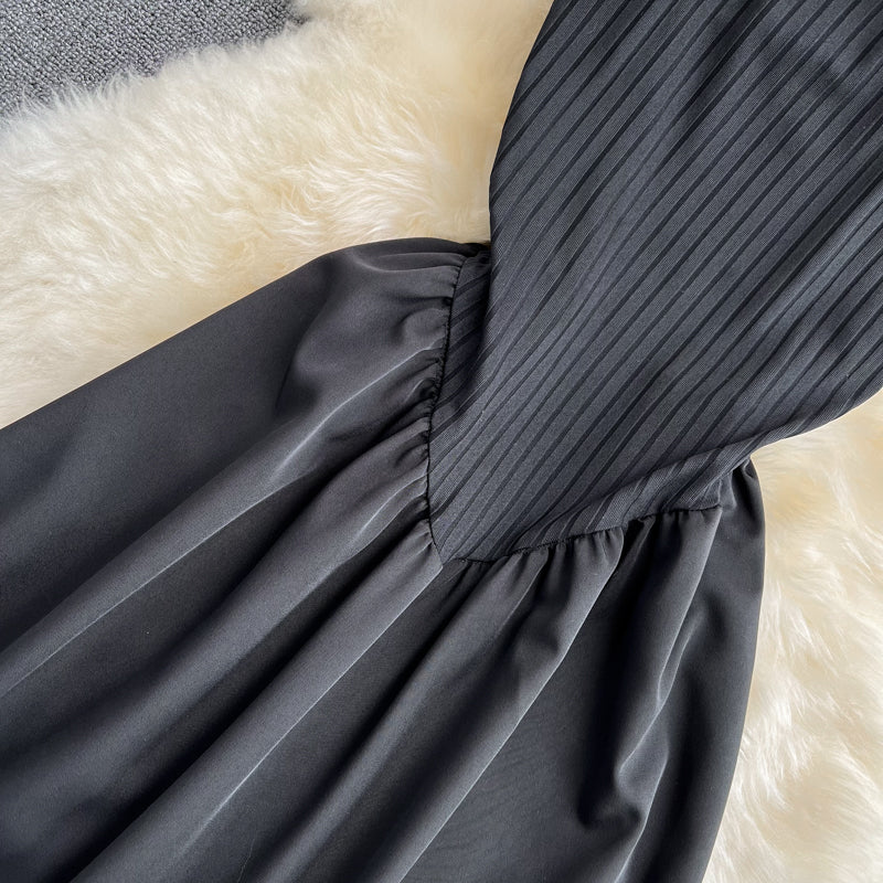 Black A Line Off Shoulder Dress Fashion Dress RF0184