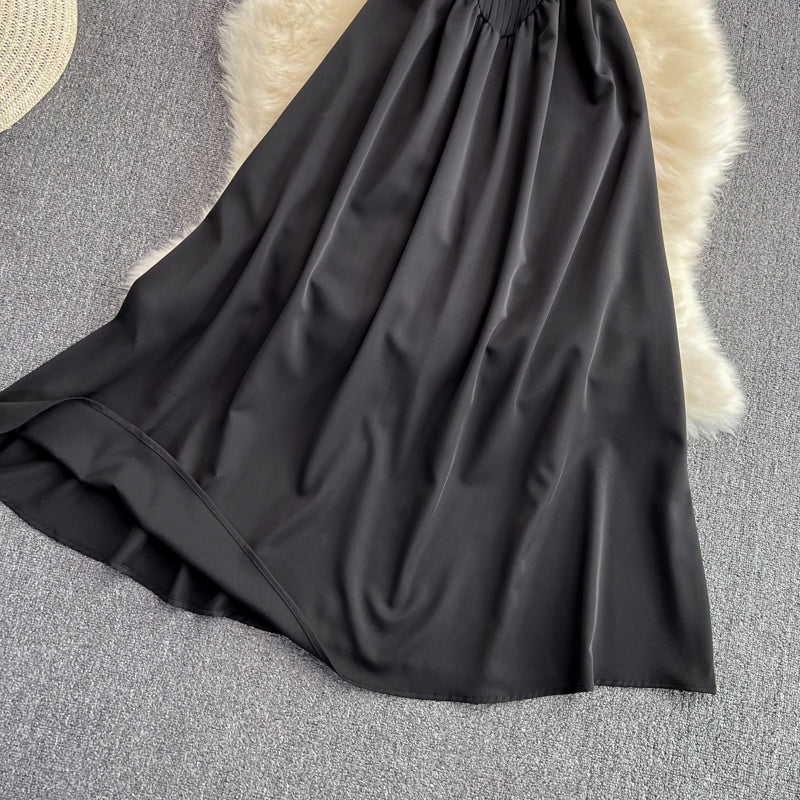 Black A Line Off Shoulder Dress Fashion Dress RF0184