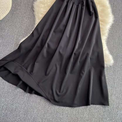 Black A Line Off Shoulder Dress Fashion Dress RF0184