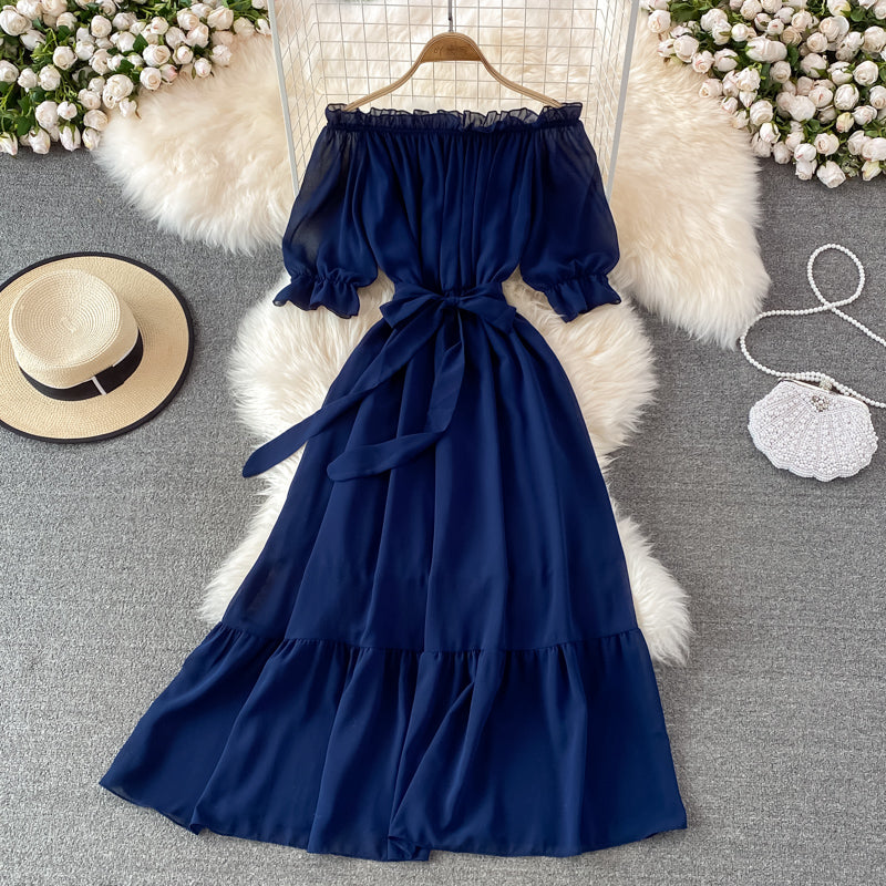 Simple Chiffon Short A Line Dress Fashion Dress RF0183