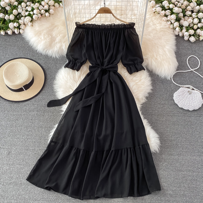 Simple Chiffon Short A Line Dress Fashion Dress RF0183