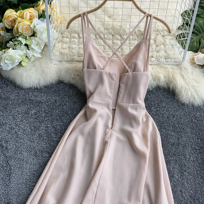 Cute A Line Chiffon Short Dress Fashion Dress RF0177