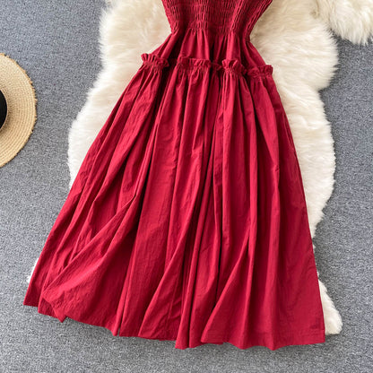 Red A Line Short Dress Fashion Girl Dress RF0175