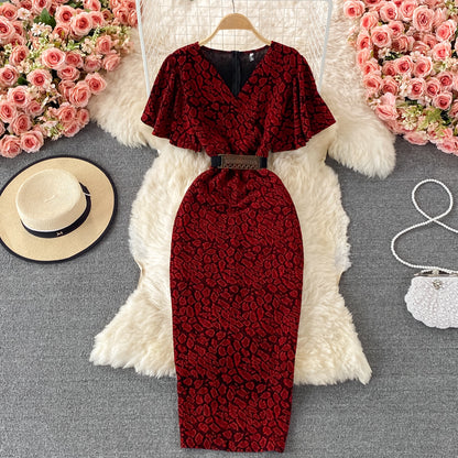 Stylish V Neck Short Dress Fashion Women Dress RF0165