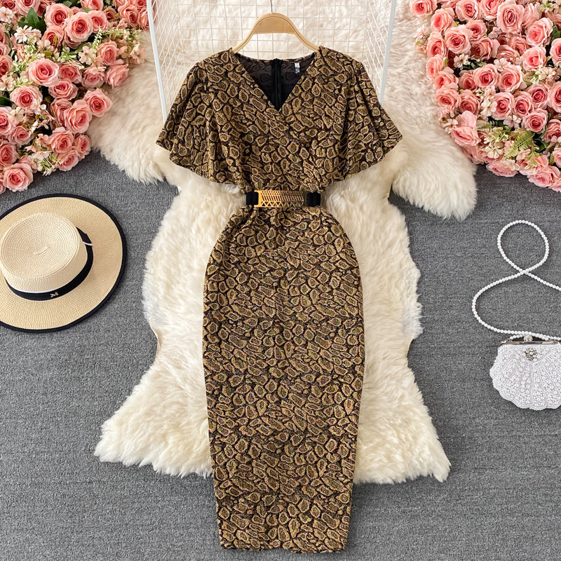 Stylish V Neck Short Dress Fashion Women Dress RF0165