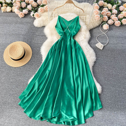 Cute A Line Irregular Dress Green Fashion Dress RF0153