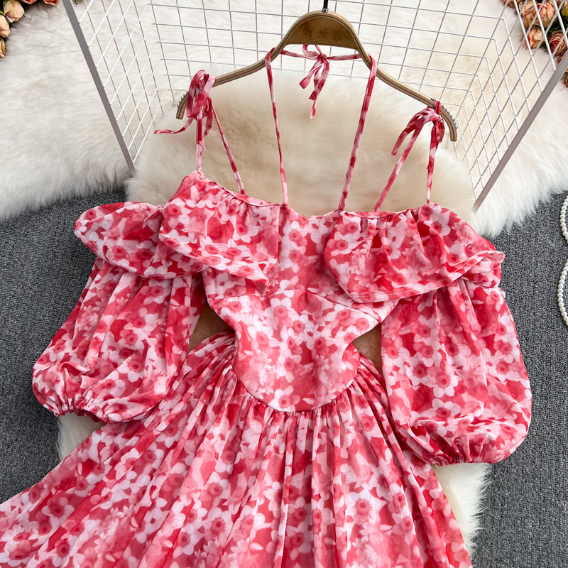 Cute A Line Floral Short Dress Fashion Girl Dress RF0147