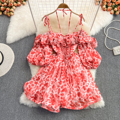 Cute A Line Floral Short Dress Fashion Girl Dress RF0147
