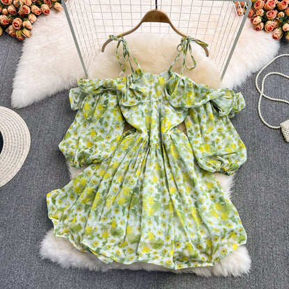 Cute A Line Floral Short Dress Fashion Girl Dress RF0147