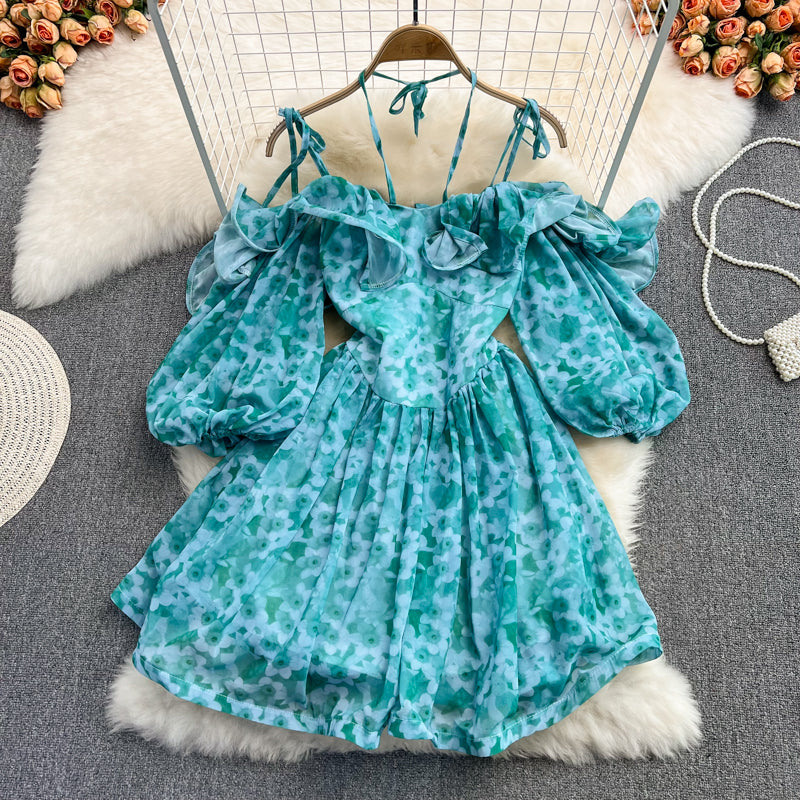 Cute A Line Floral Short Dress Fashion Girl Dress RF0147