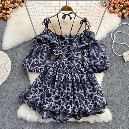 Cute A Line Floral Short Dress Fashion Girl Dress RF0147