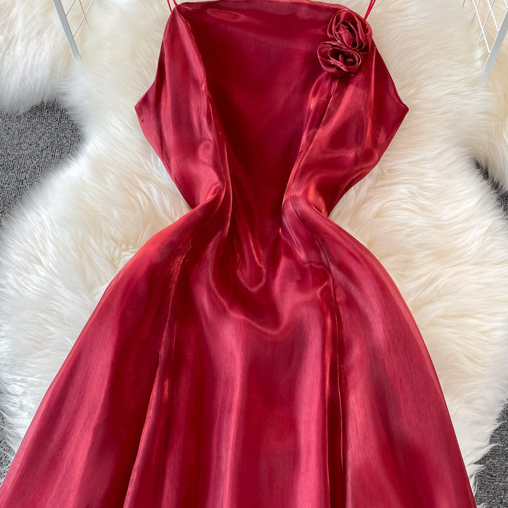 Red Tulle Short Dress A Line Fashion Dress RF0128