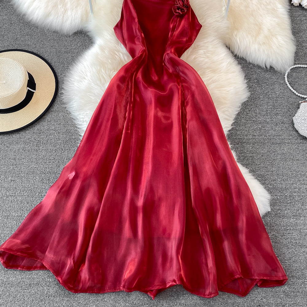 Red Tulle Short Dress A Line Fashion Dress RF0128